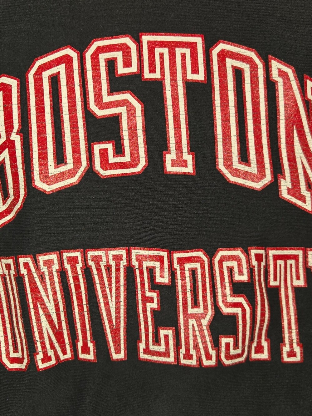 Vintage 90s Boston University Men's Sweatshirt size XL Black Red USA Made - Picture 4 of 9